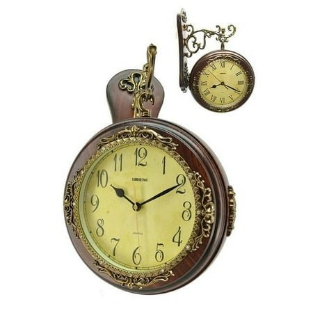 Three Star Import & Export ZP869 18 x 13 in. Double-Faced Hanging Wall Clock