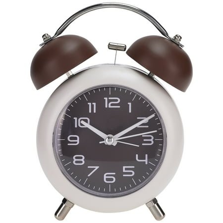 Unique Bargains Old Fashioned Circle Loud Alarm Clock Brown