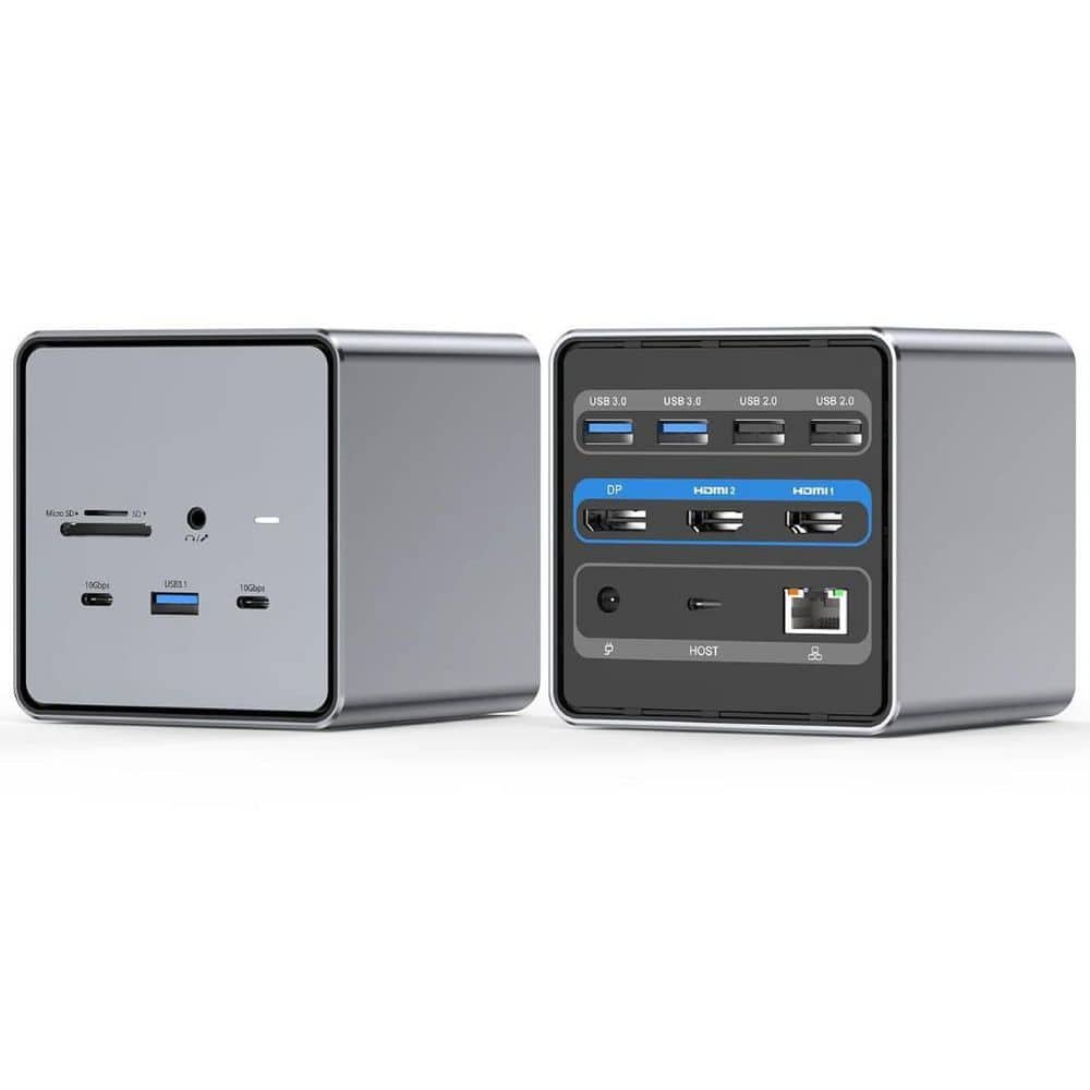 USB C Docking Station Dual/Triple Monitor, Laptop Docking Station with 150-Watt Power...