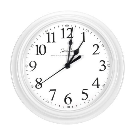 Uxcell 9 Inch Wall Clock, Quartz Battery Operated Silent Non-Ticking Round Wall Clocks, White