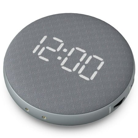Vibrating Alarm Clock for Heavy Sleepers Adults Teens, Super Loud 104dB Bed Shaker with Rechargeable Battery, Auto-Dim Display, Portable Travel Alarm, Black