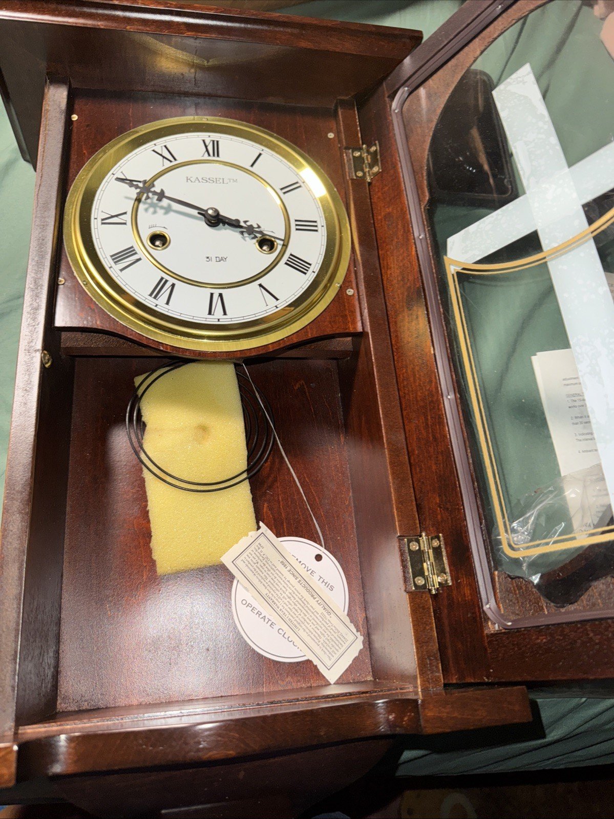 Vintage kassel 31 Day Wall Chime Clock with Pendulum, Key