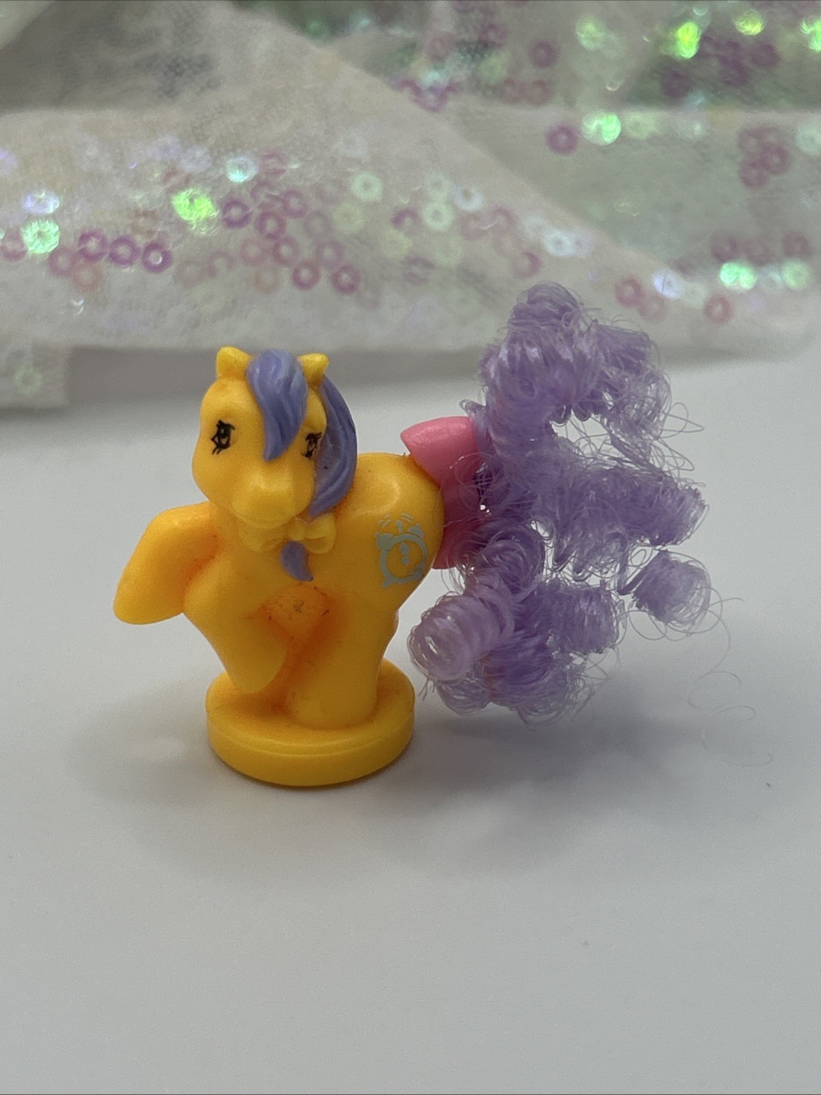 Vintage My Little Pony Ponytail Petite Ponies Curly Brushable Tail Alarm Clock