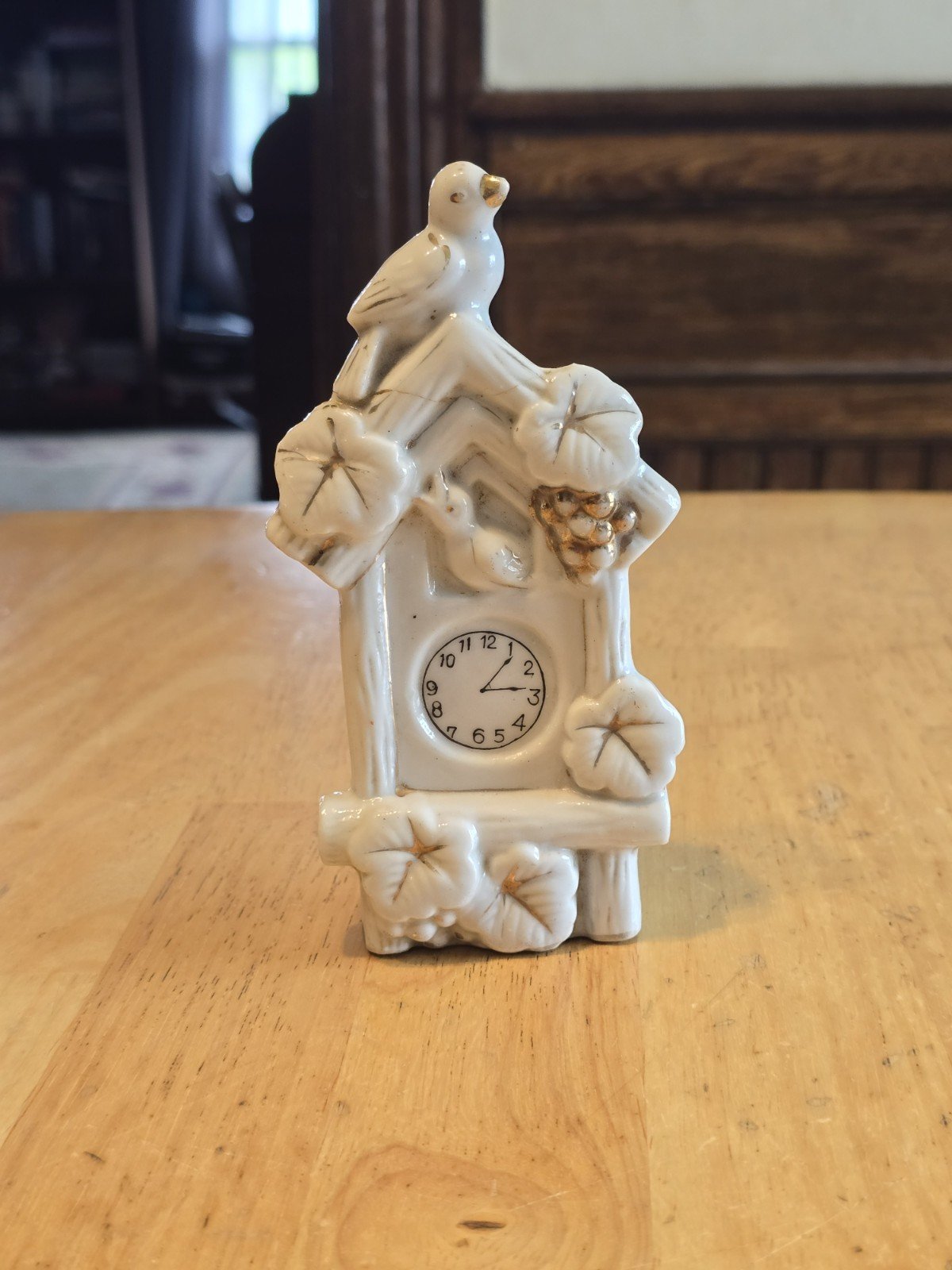 Vintage Pocket Wall Hanging Japan Ceramic Clock Decor 6 " photo Vintage Pocket Wall Hanging Japan Ceramic Clock Decor 6 " photo