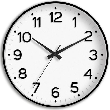 Wall Clock Green, Silent Wall Clocks Battery Operated 8 Inch-Modern Non Ticking Analog Clock Decorative for Kitchen Office Bathroom Bedroom(Gold)