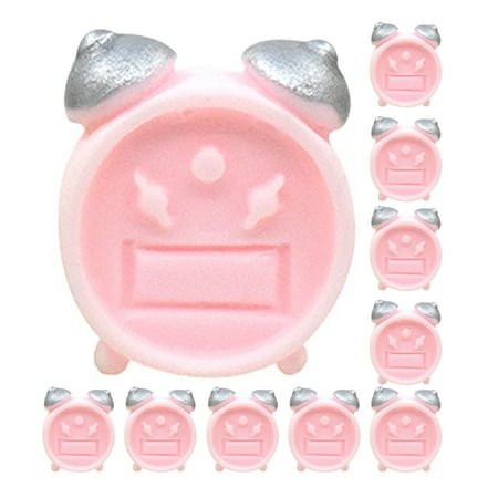 WEAVILUX 10Pcs Small Clocks Pink Resin Mini Alarm Clocks For Home Decoration And Diy Craft Projects