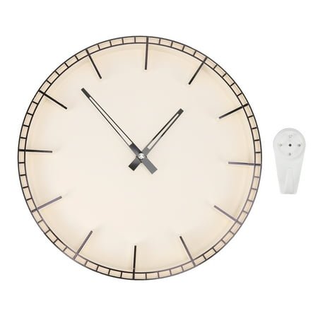 Wobythan 12in Modern Minimalist (Numberless Dial) Silent Wall Clock, White