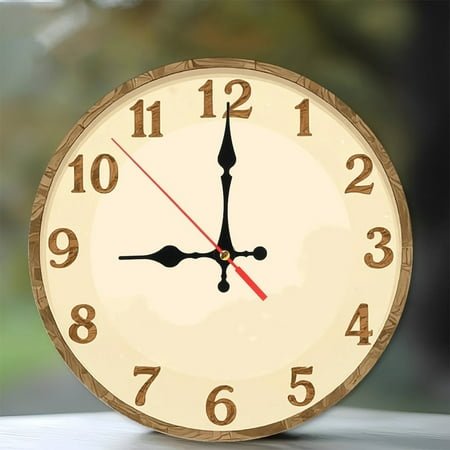 Wooden Frame Wall Clock Home Decor 10-Inch Silent Wooden Wall Clock, Battery Operated (AA Batteries Not Included), Artistic Home Decor