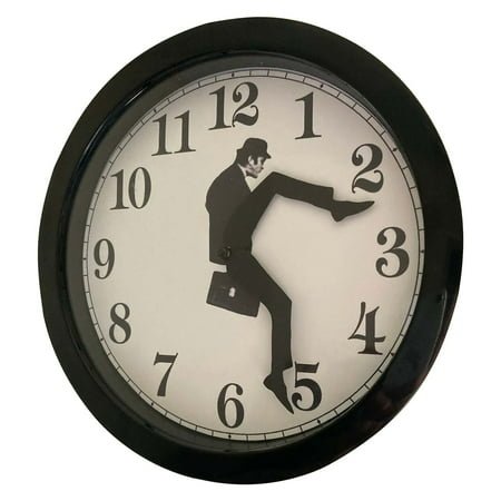 WXC12 Silly Walk Wall Clock Creative Wall Clock Artwork Sweep Seconds Silent