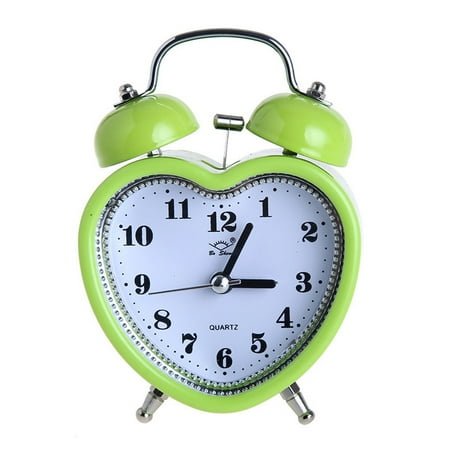 YIGSECU Heart Shape Alarm Clock Ticking Night Light for Time Clocks for Kids Girls Bedroom Snooze Wake Up Clocks Supplies
