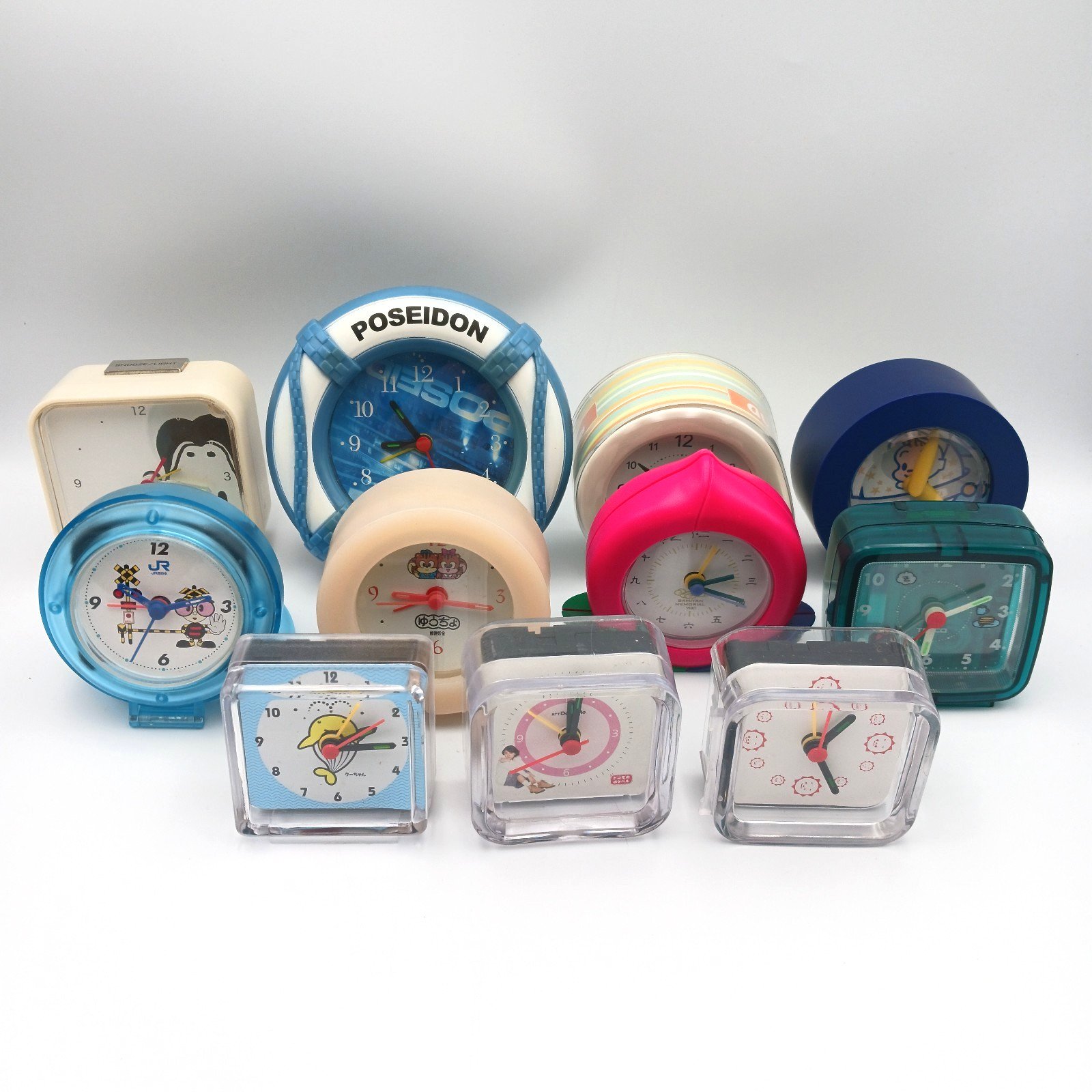 11piece set Alarm clock–Character & promotional brand – Most work fine – FromJP