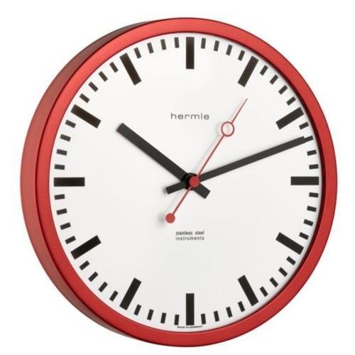 12 Red and White Round Wall Clock