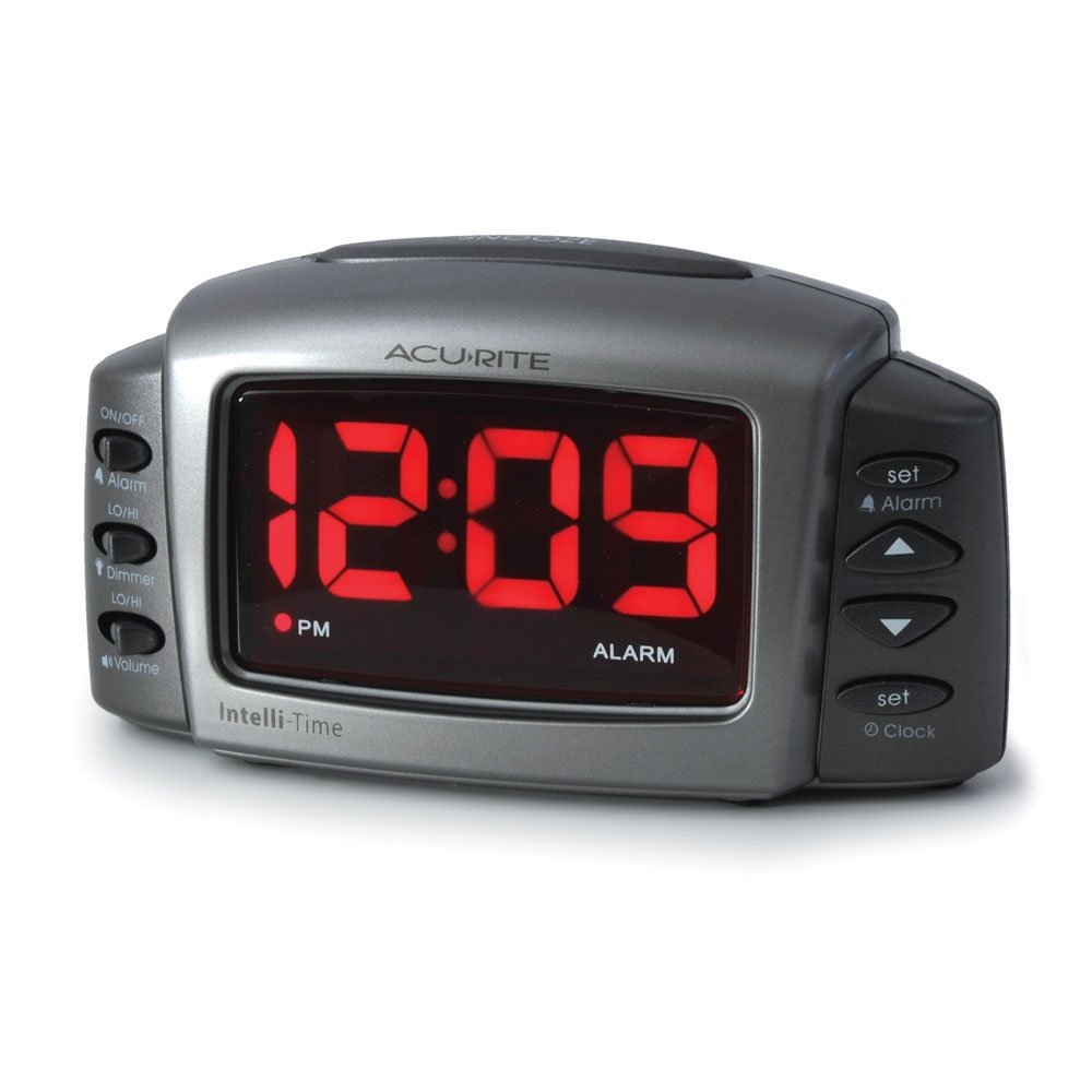 13030 Intelli-Time Alarm Clock with Adjustable Volume and Brightness