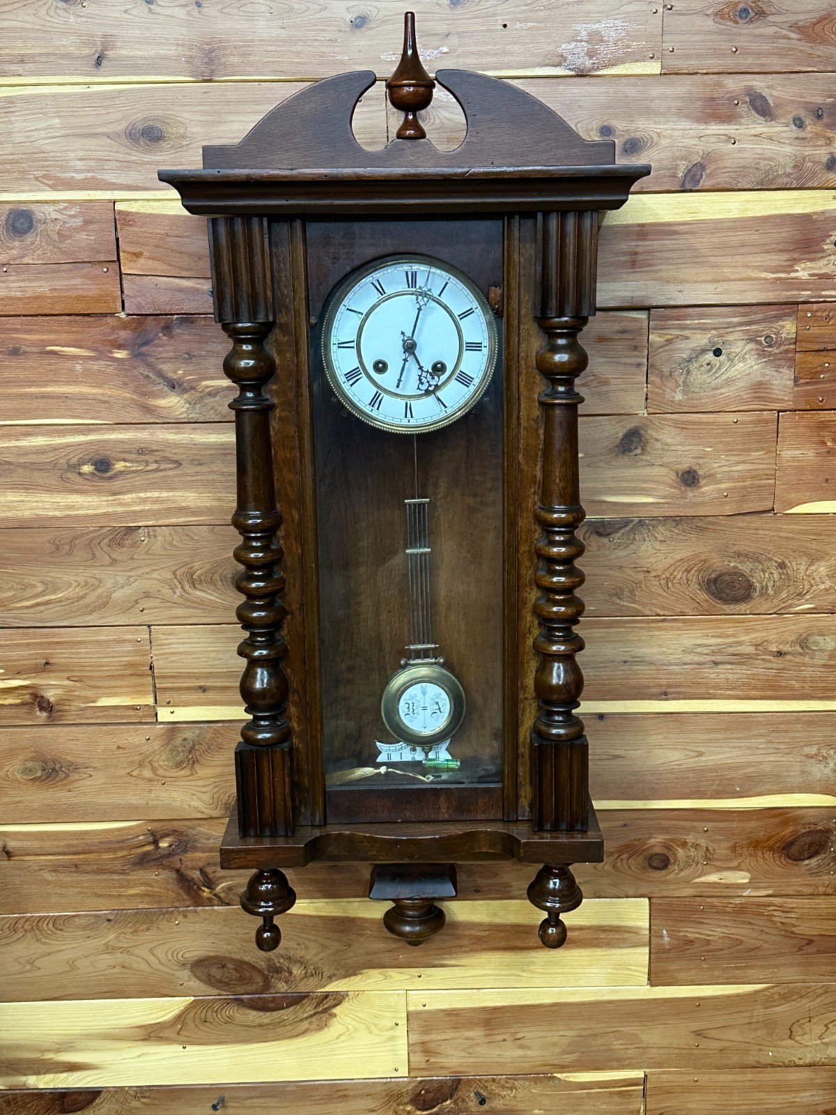 1891 Antique German Mauthe Vienna Regulator Wall Clock