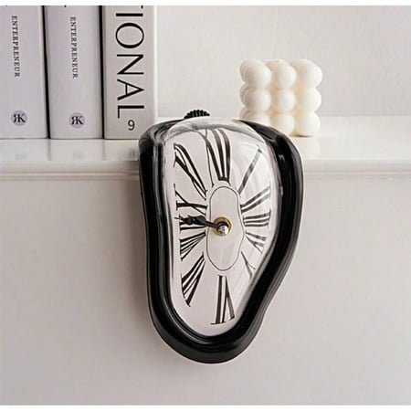 1pc Surreal Melting Clock Silent Melted Wall Clock Style Wall Watch For Decorative Home Office Shelf Desk Table Gift