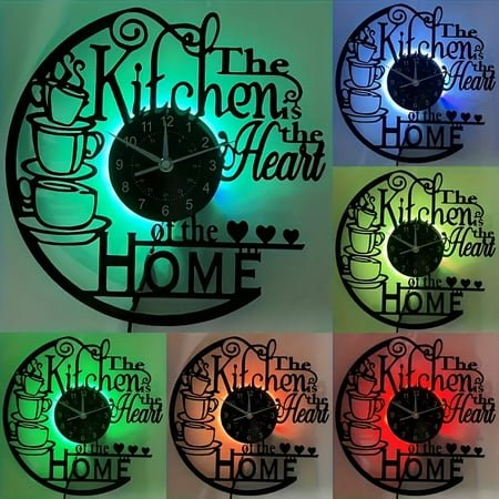 1 Vinyl Record Wall Clock, Silent Wall Clock, Suitable for Living Room, Bedroom, Room Decoration, Home Decoration, Kitchen, Office Decoration, Bar, Caf, Coffee Shop Wall Clock Decorati