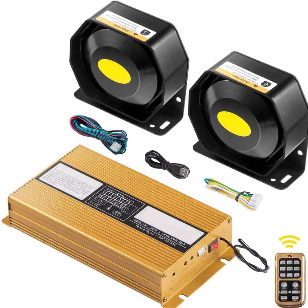 400W 8 Sound Loud Car Warning Alarm Police Fire Horn PA Speaker...