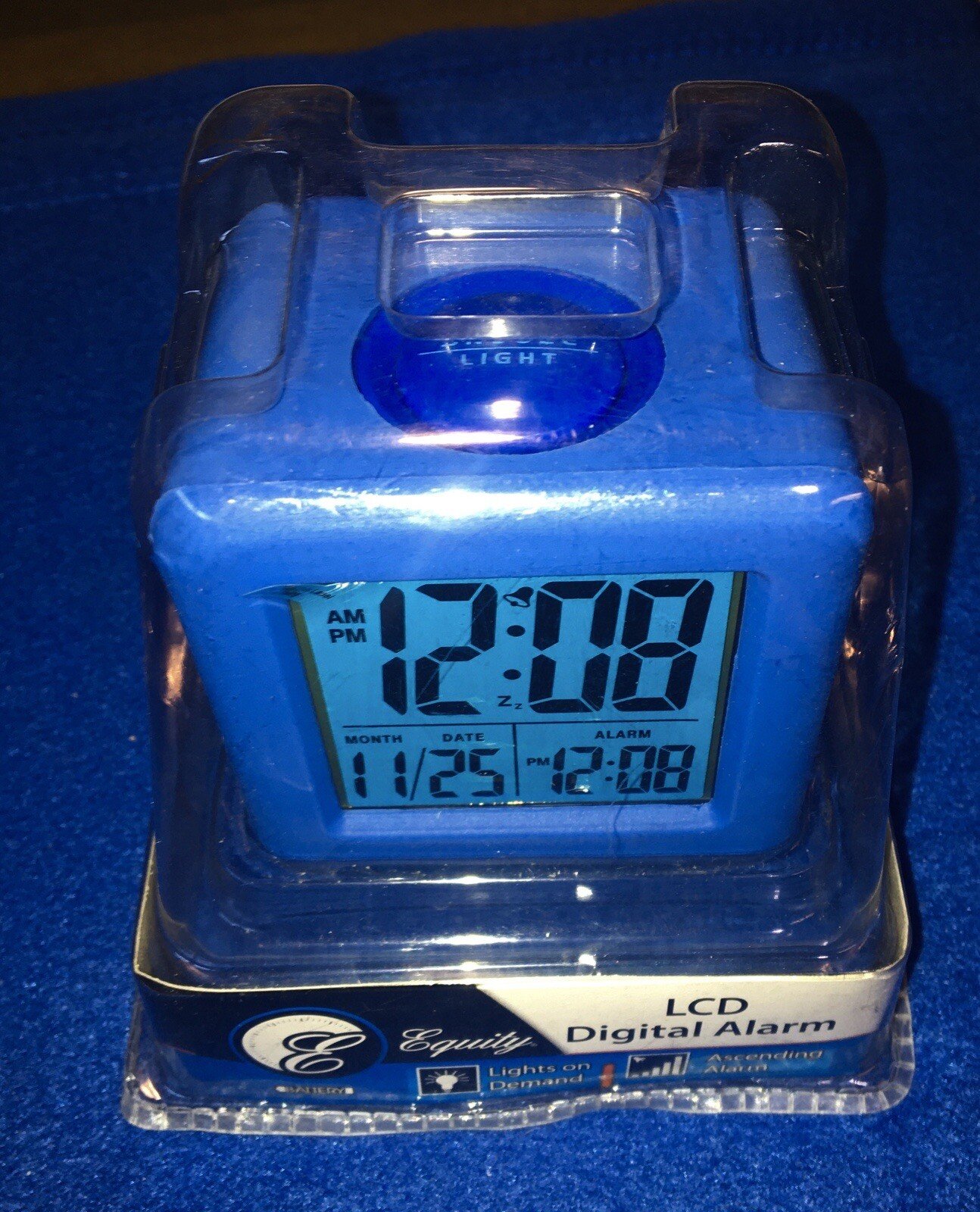 4) Equity LCD Digital Alarm Clock Lights on Demand New In Package