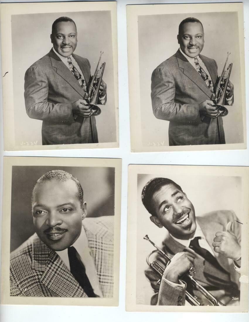 9 vintage JAZZ PHOTOS ERSKINE HAWKINS DIZZY BASIE COZY COLE BENNY CARTER COOTIE