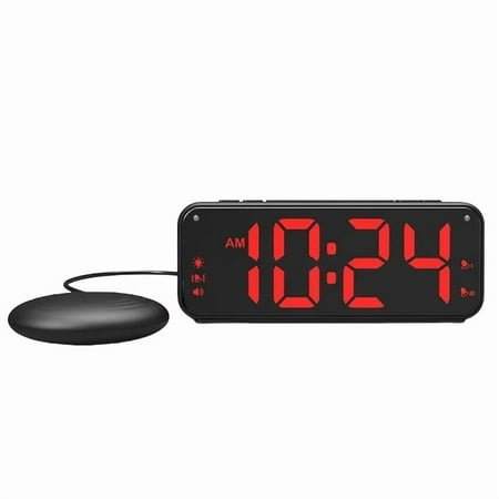 A5 super vibrating alarm clock + super loud alarm clock, suitable for heavy sleepers/deaf/hearing impaired people, super large display Y