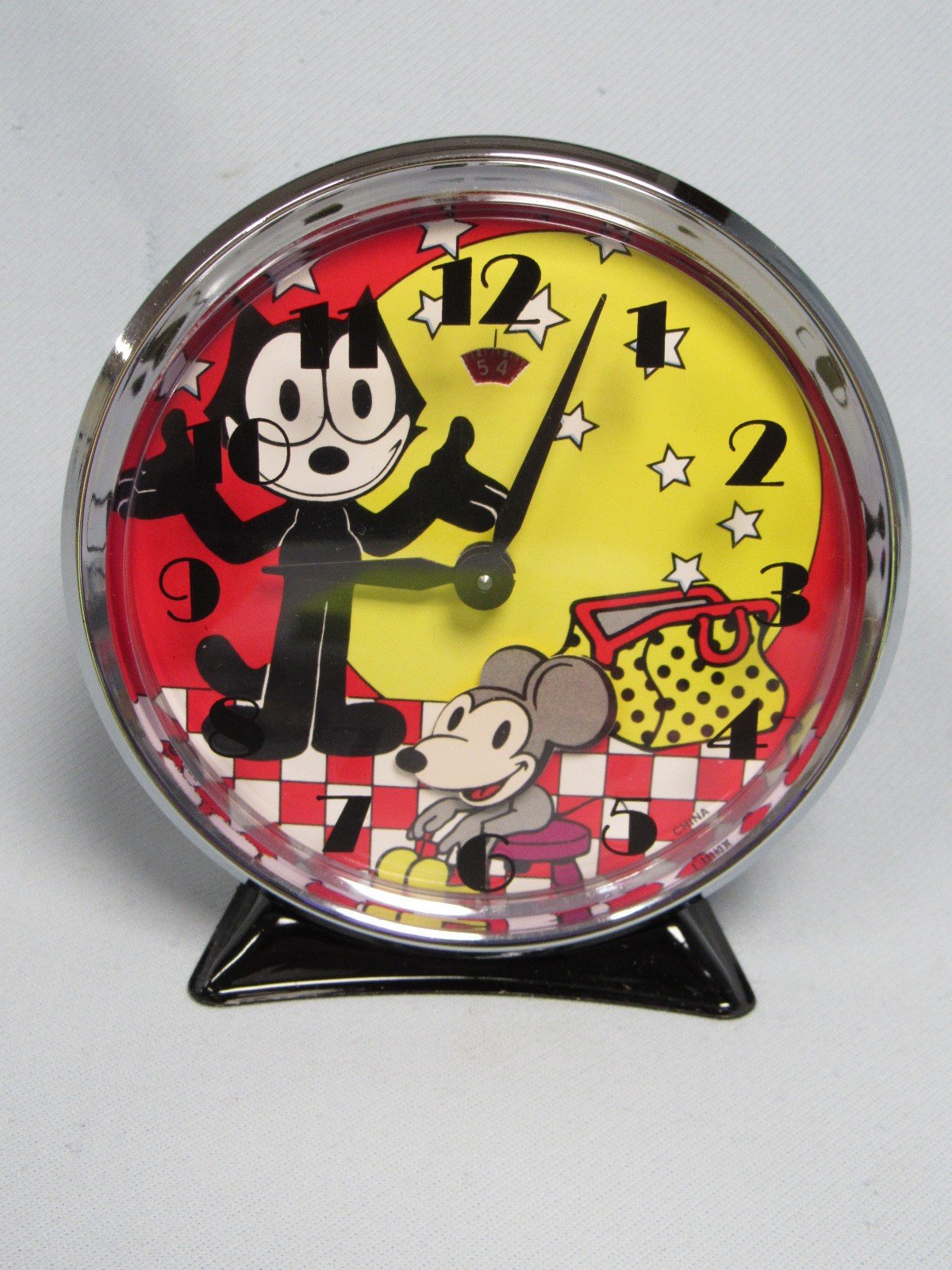 Alarm Clock Felix the Cat & Skiddoo in original box 1989 .