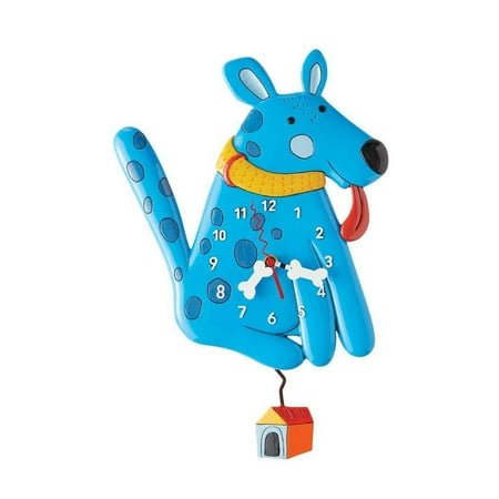 Allen Designs Blue Buddy Dog with Dog House Pendulum Clock 6015360