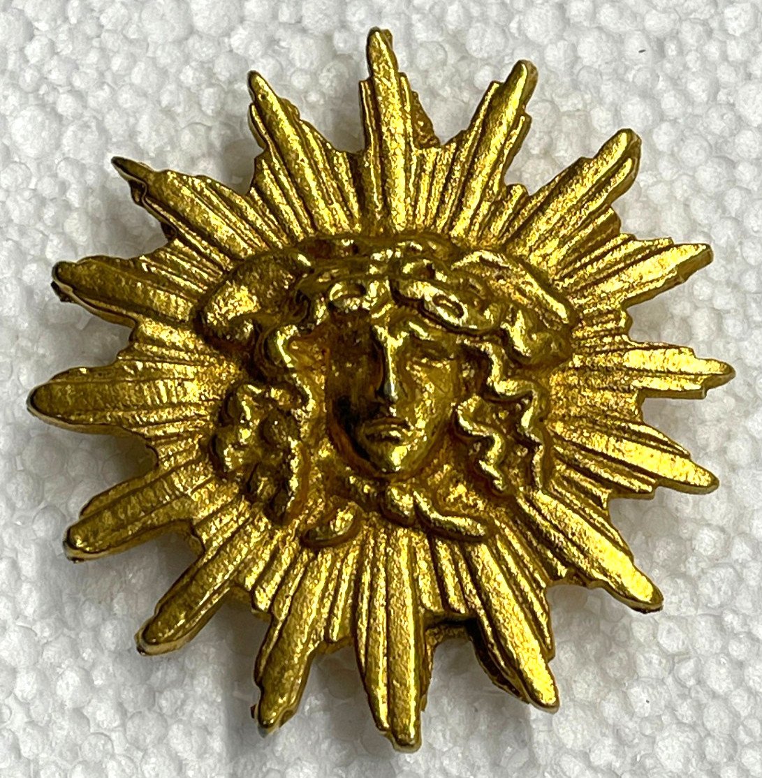 Antique French Clock Bronze Sunburst 2 " Pendulum Bob