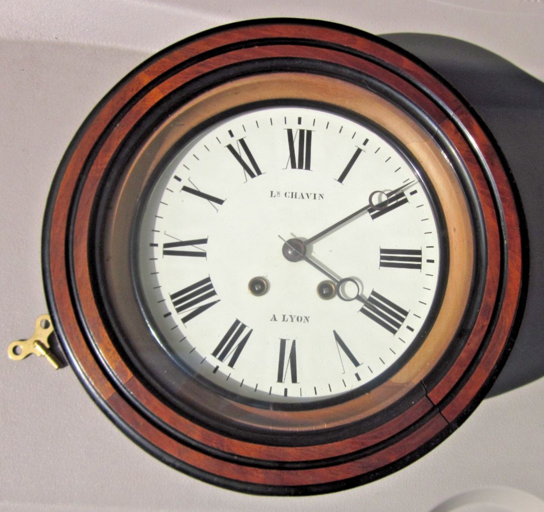 Antique French Vineyard Wall Clock Le Chavin A Lyon