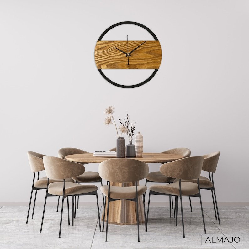 Antique & Unique Designer Wood Wall Clock, Wooden Clock, Large Clock Handmade