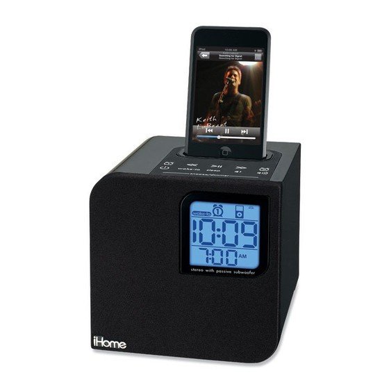 Apple iHome iH120B Black Alarm Clock iPod Dock Station