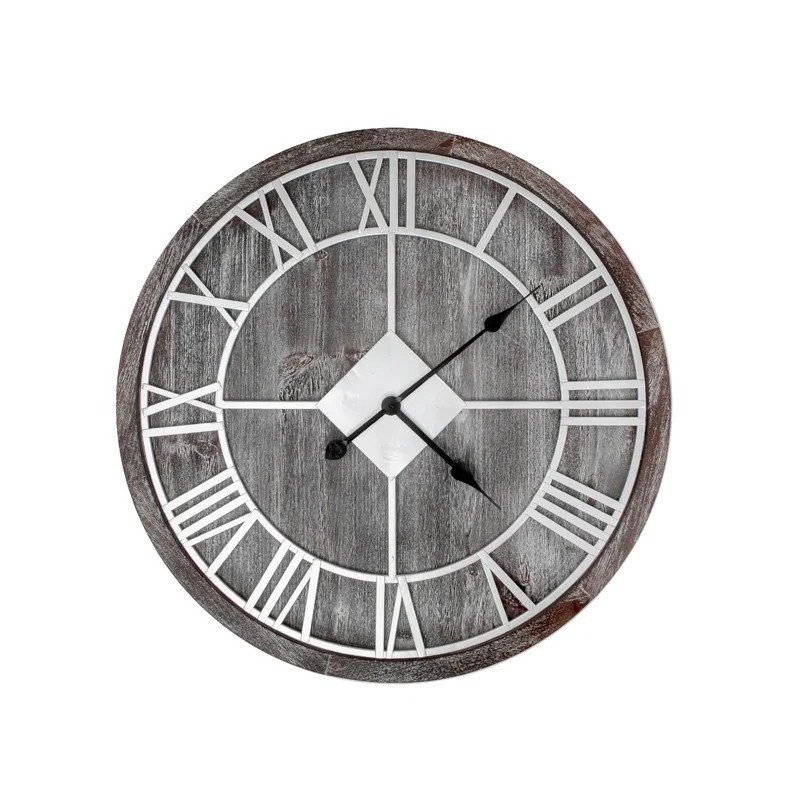 Ashton Roman Wall Clock Grey