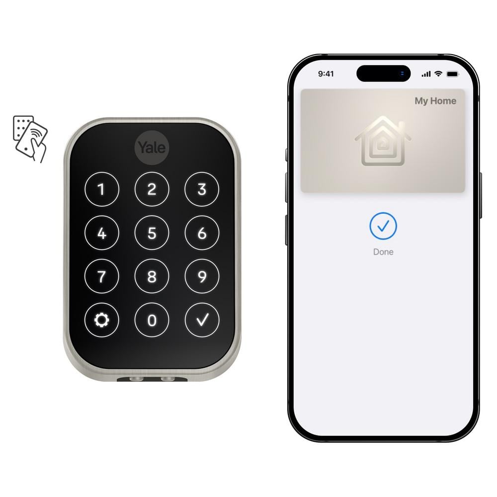Assure Lock 2-Plus with Home Keys; Satin Nickel Single Cylinder Deadbolt