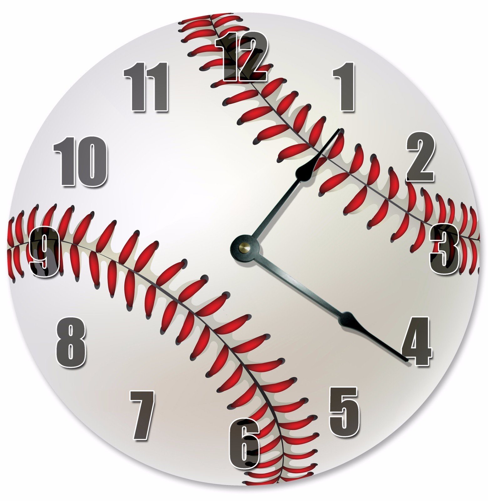 BASEBALL Clock - Large 10.5" Wall Clock - 2287