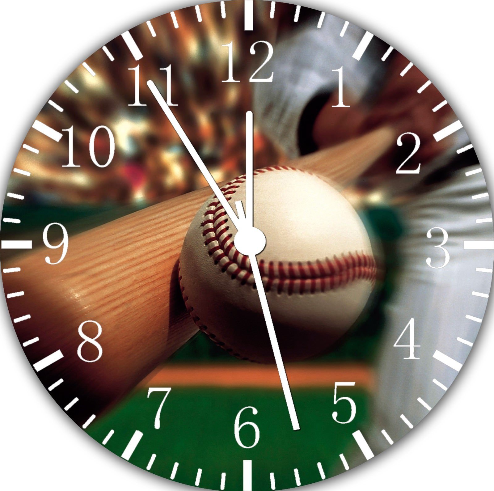 Baseball Frameless Borderless Wall Clock Nice For Gifts or Decor F151
