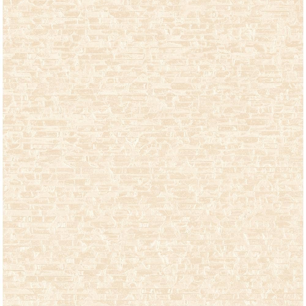 Belvedere Cream Faux Slate Paper Strippable Wallpaper (Covers 56.4 sq. ft.)