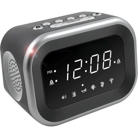 Big Bang 115 dB Super Loud Alarm Clock for Heavy Sleepers – 6 Adjustable Tones (Rooster, Siren, Nagging Mom, Bugle, Jackhammer, Beep) | Dual Alarm + Custom Snooze