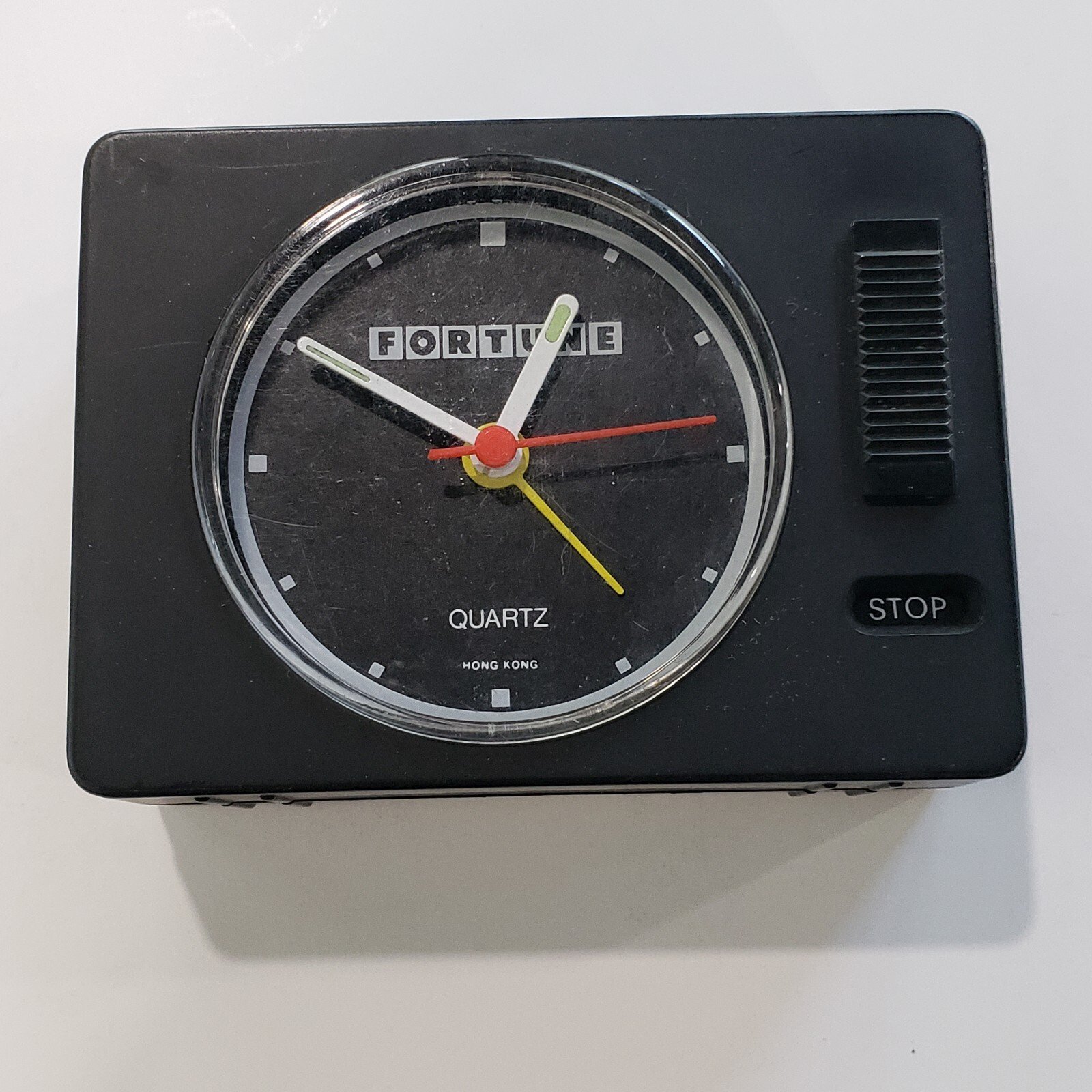 Black Travel Alarm Clock Fortune Quartz