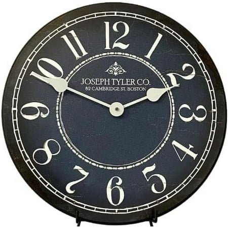 Blue & White Wall Clock | Ultra Quiet Quartz Mechanism | Hand Made in USA Beautiful Crisp Lasting Color | Comes in 8 Sizes | 10-Inch