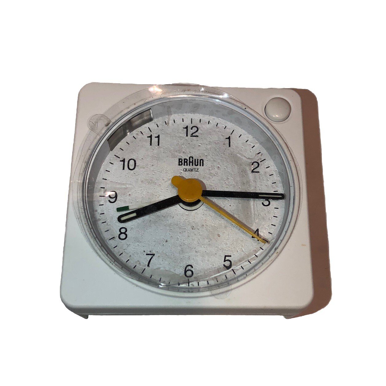 Braun Alarm Clock Analog Travel Alarm Clock White BC02XW -Read Inside @A