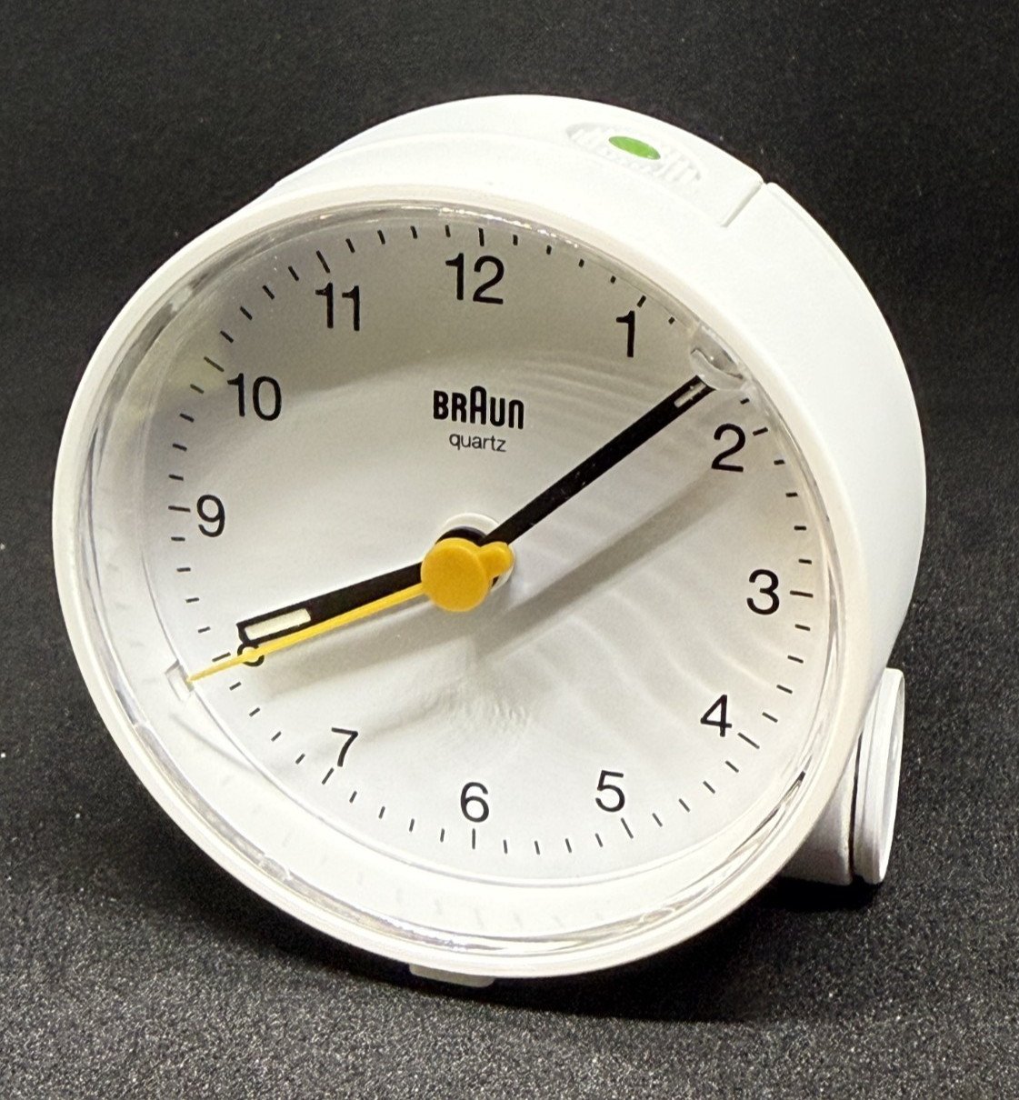 BRAUN BC01W ANALOGUE ALARM CLOCK WHITE SILENT QUARTZ SNOOZE LIGHT