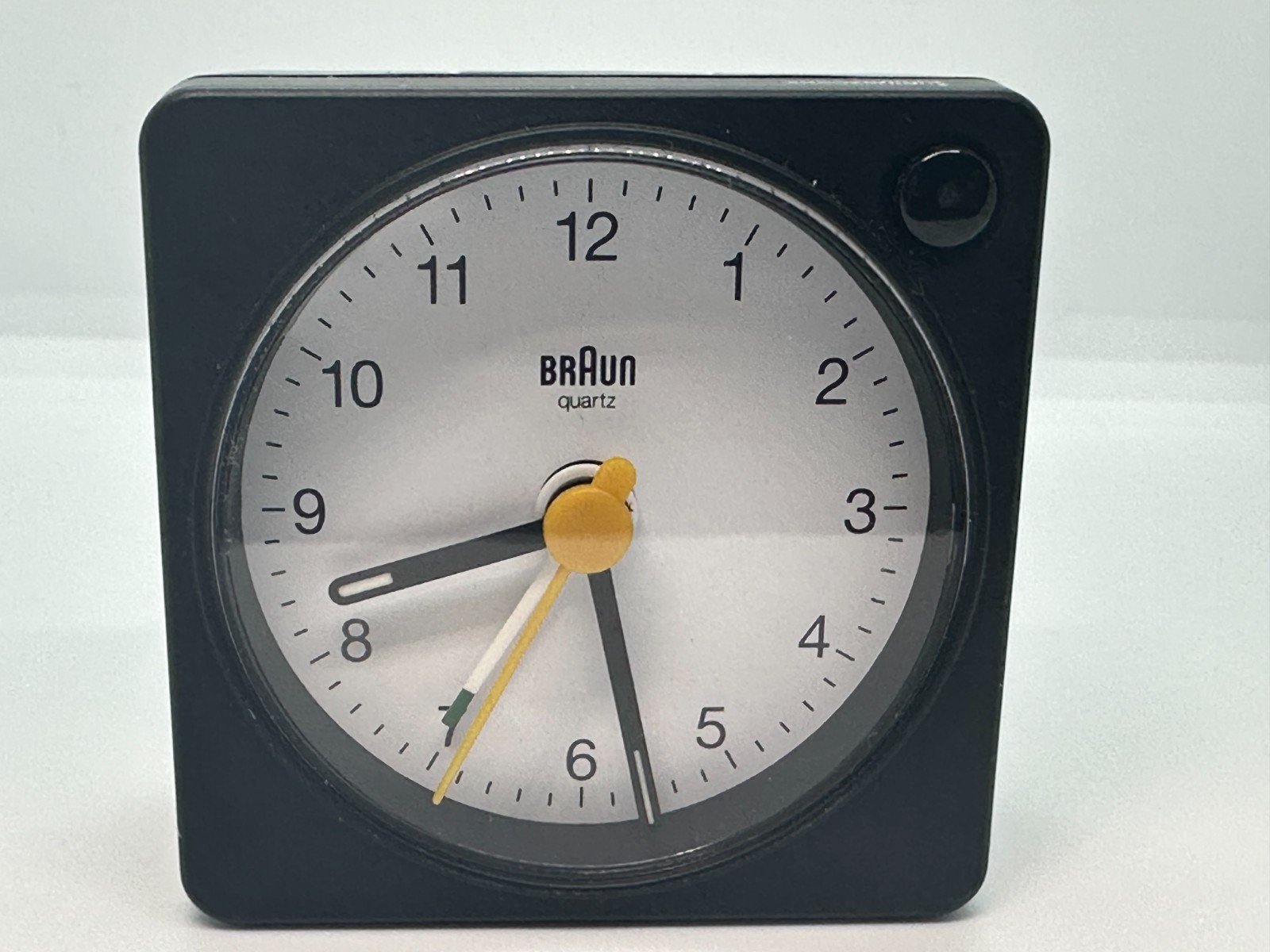 BRAUN BC02XBW SLEEK BLACK-WHITE TRAVEL ALARM CLOCK - LIGHT