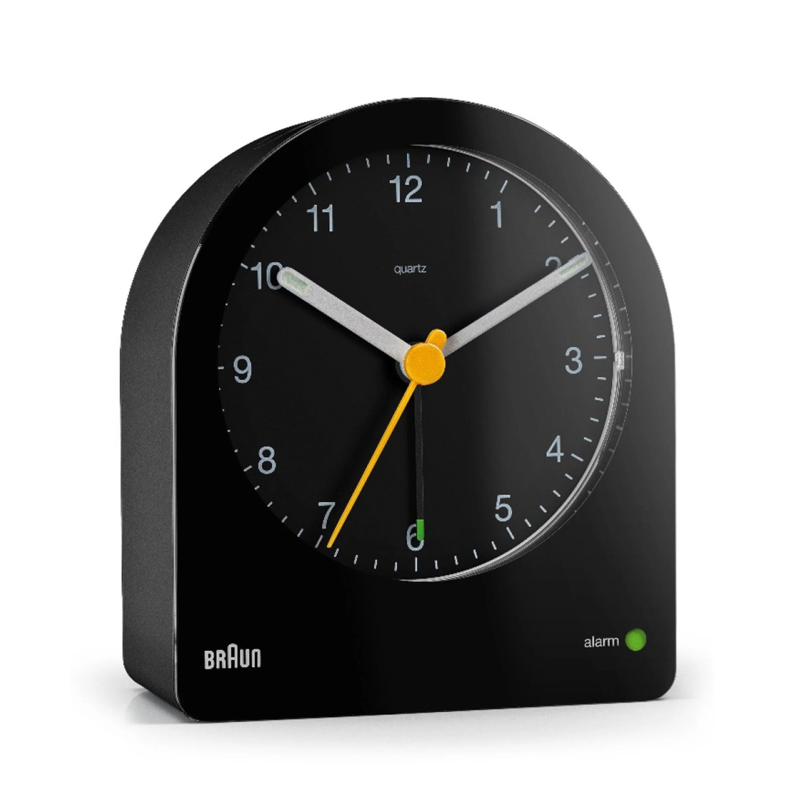 Braun BC22B Black Round Quartz Alarm Classic Analog Clock