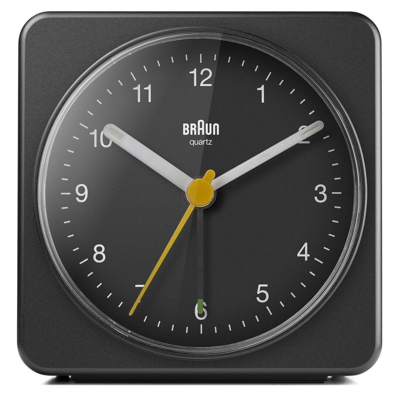 Braun BN-BC03B Black Dial Square Quartz Alarm Classic Large Travel Clock