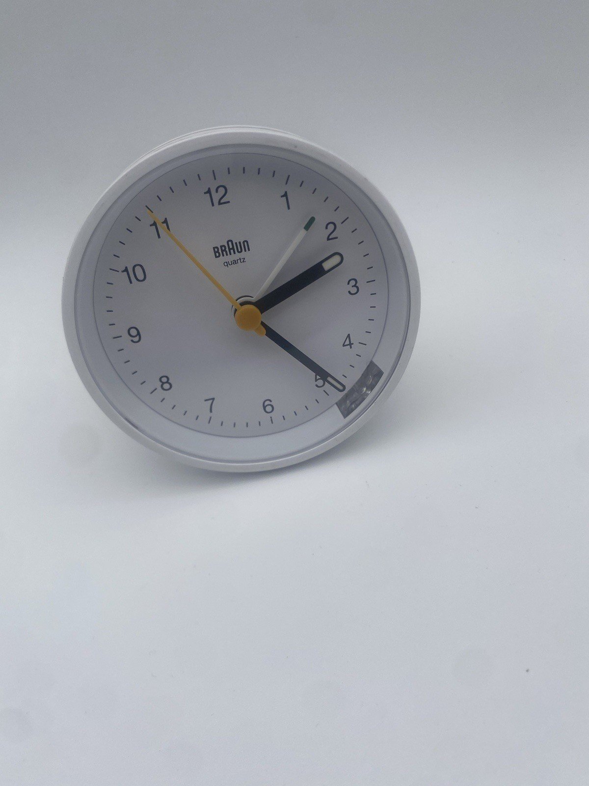 Braun BN White Round Quartz Classic Alarm Clock