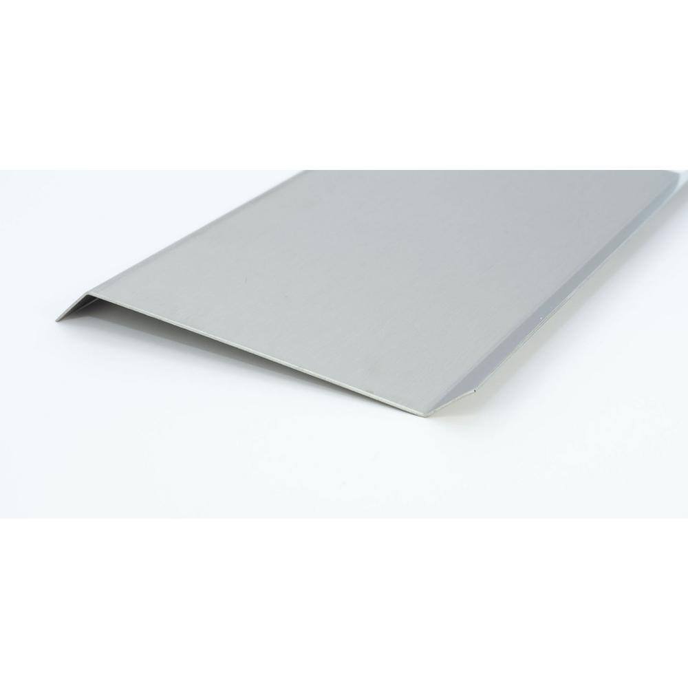 Brushed Stainless Steel 3.94 in. W x 96 in. L Metal Baseboard...