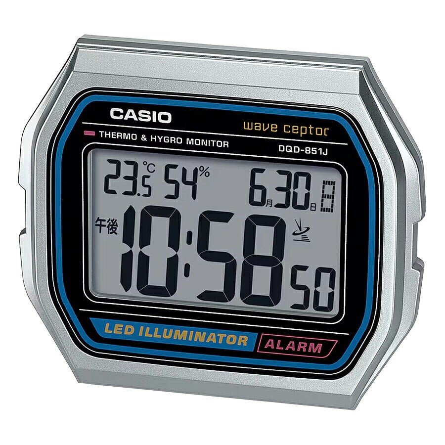 CASIO DQD-851J-8JF A158WA Radio wave alarm clock with temperature and hygrometer