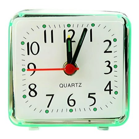 CCOCC Alarm Clock,Colorful ABS Desk Clock with Silent Second Hand,User-Friendly Alarm Clocks for Bedrooms and Home Office Spaces