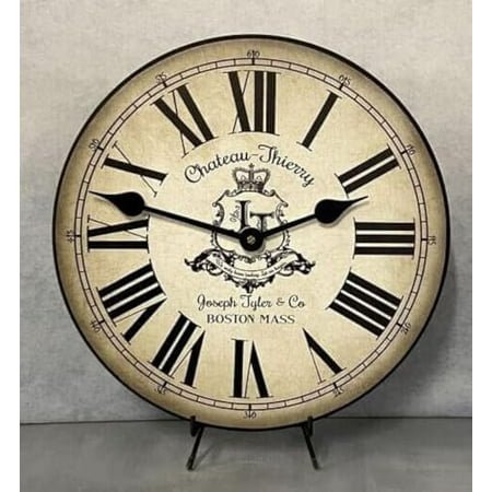 Chateau Thierry Parchment Wall Clock | Ultra Quiet Quartz Mechanism | Hand Made in USA Beautiful Crisp Lasting Color | Comes in 8 Sizes | 15-Inch