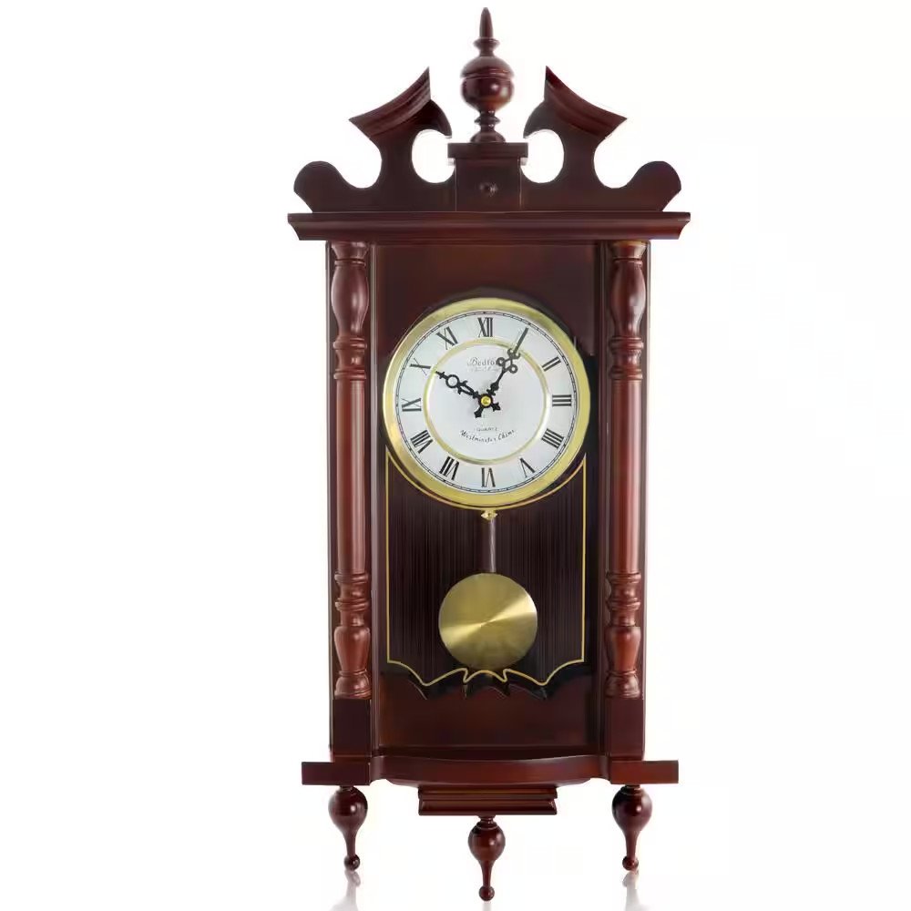 Cherry Oak Pendulum Wall Clock