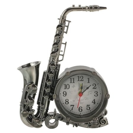 Classic Desktop Clock Creative Saxophone Shaped Alarm Student